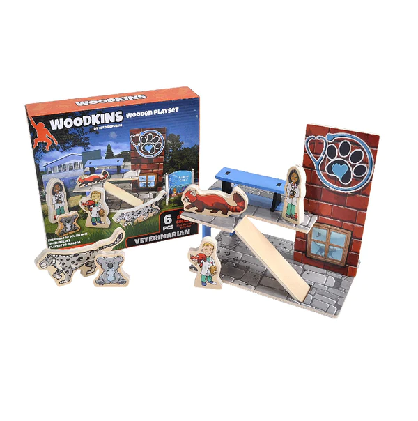 Veterinarian Woodkins Wooden Playset 6 Pieces