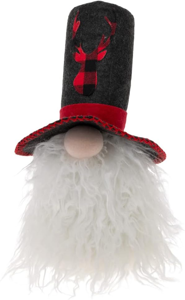 Bror Black Stag Hat Gnome 12.5" Tall