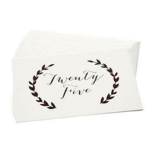 Table Numbers 1-25