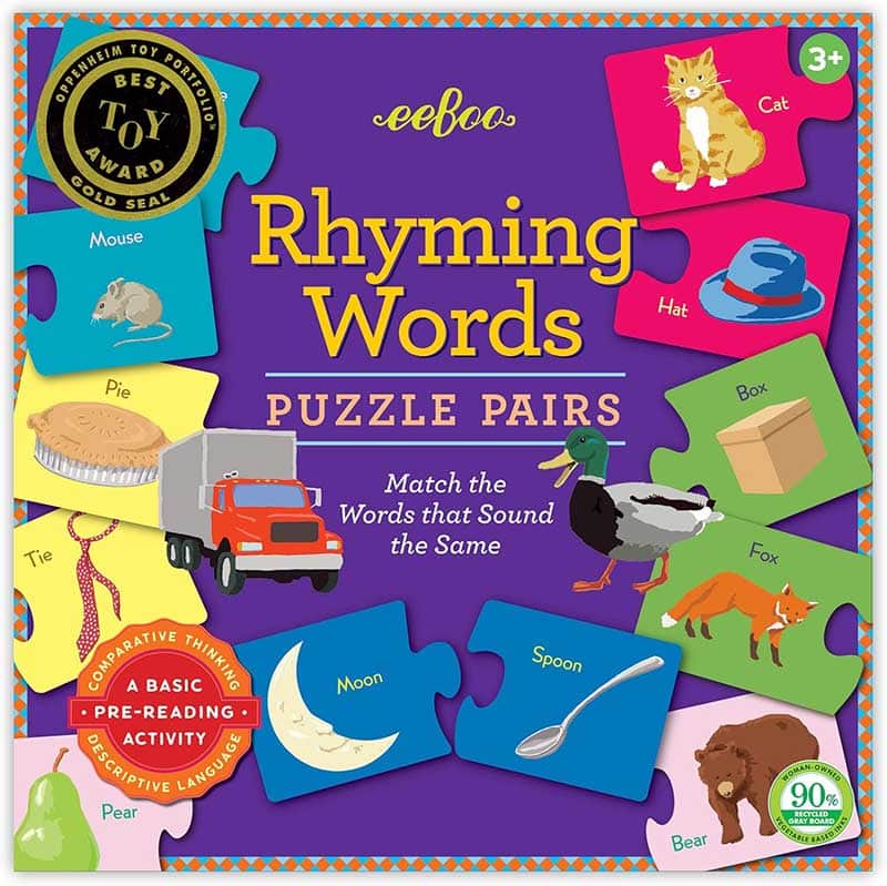 Rhyming Words Puzzle Pairs Game