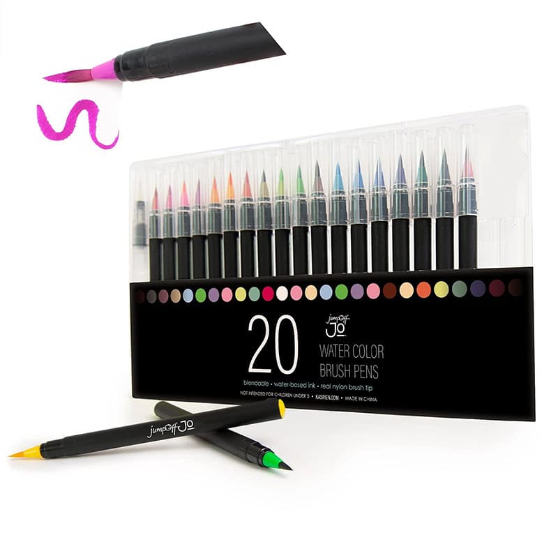 Watercolor Brush Pens (20-Pack)